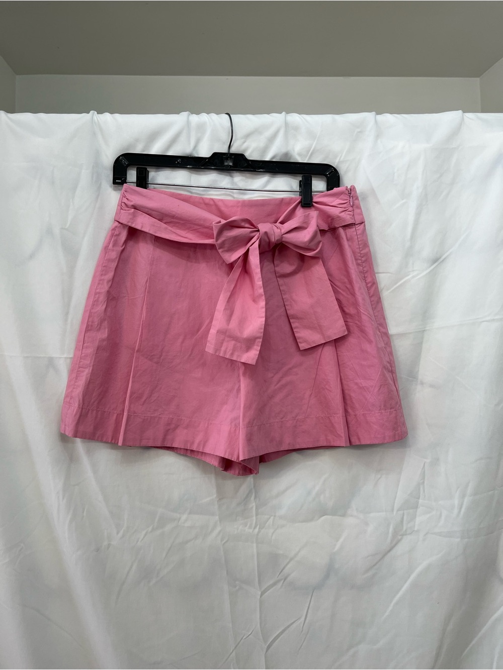 J. Crew Pink High-Waist Tie-Belt Cotton Shorts